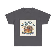Load image into Gallery viewer, Lazy sloth eating Breakfast#2 Funny T-shirt
