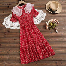 Load image into Gallery viewer, Polka Dot Ruffles Dress
