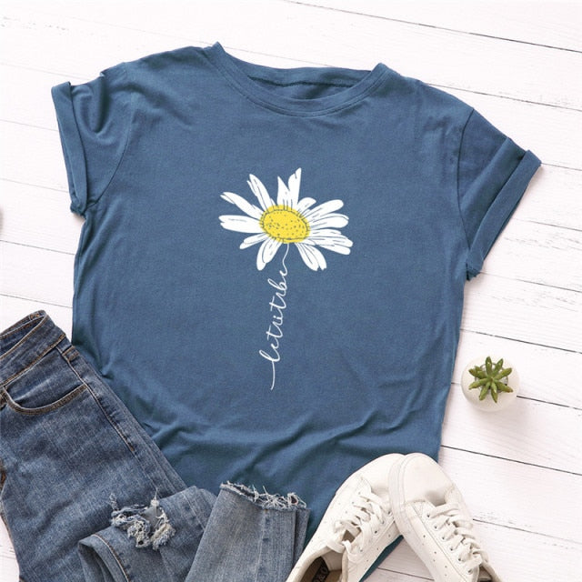 Daisy Print Summer T Shirt