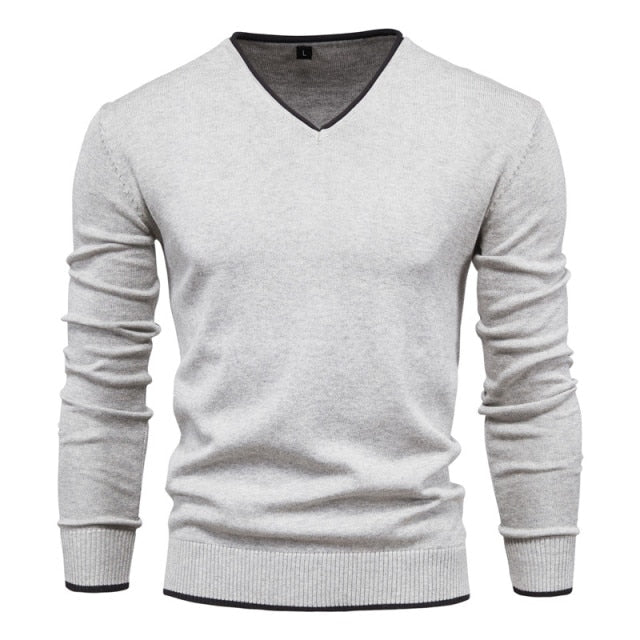 Pullover V-neck Men's Sweater